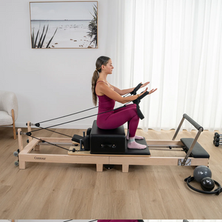 Lifespan Fitness Contour Folding Wooden Pilates Reformer Set