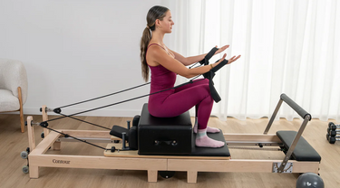 Lifespan Fitness Contour Folding Wooden Pilates Reformer Set
