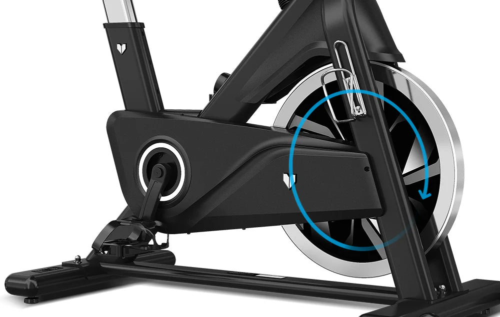 Lifespan SM-800 Spin Bike focused on flywheel