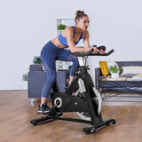 Female on Lifespan SM-800 spin bike