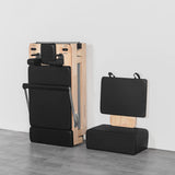 Lifespan Fitness Contour Folding Wooden Pilates Reformer Set Black