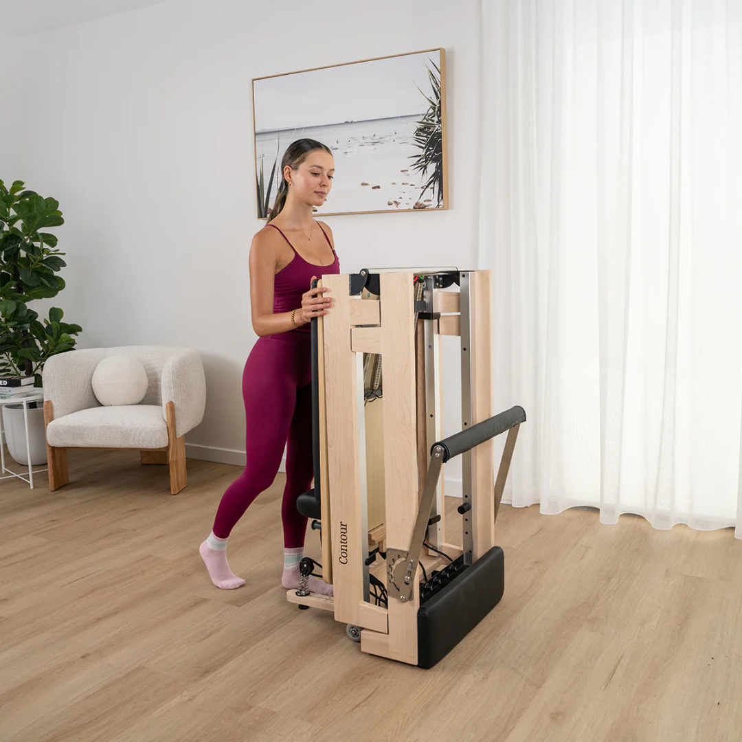 Lifespan Fitness Contour Folding Wooden Pilates Reformer