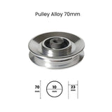 Alloy Pulley 70mm Dimensions