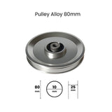 Alloy Pulley 80mm Dimensions