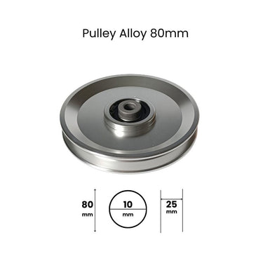 Alloy Pulley 80mm Dimensions