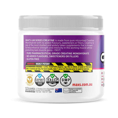 Max's Lab Creatine Monohydrate 100g
