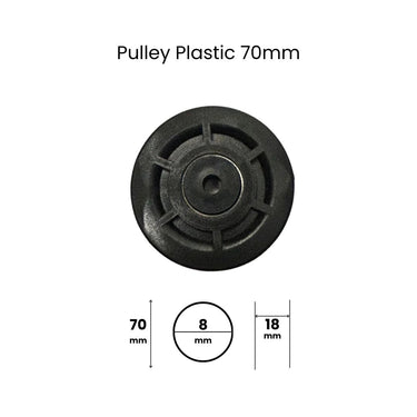 Nylon Pulley 70mm Dimensions