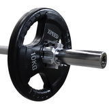 10 Kg Xpeed Olympic Alloy Collars Silver On a Bar