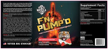 Merica Labs F'N Pump'D Cat Scratch Fever Nutritional Info
