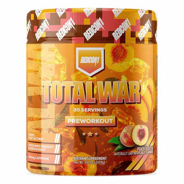 Redcon1 Total War Pre-Workout Dietary Supplement Peach Iced Tea