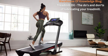 Woman running on treadmill that requires treadmill oil lubrication