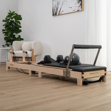 Reformer Pilates machine in home set up