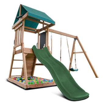 Greenvale Swing Set & Playground with 1.8m Slide