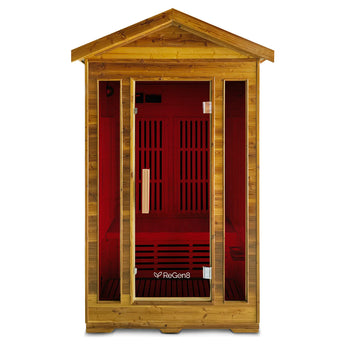 ReGen8 Duo Outdoor - 2 Person 2200W Infrared Sauna - Oak