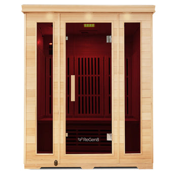 ReGen8 TRIO V2 - 3 Person Infrared Sauna - Oak