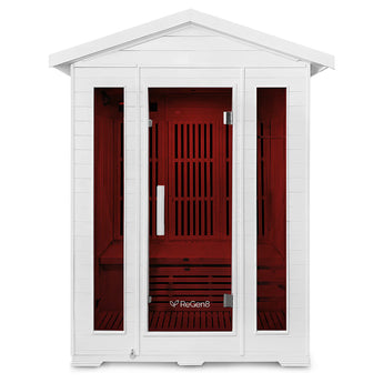 ReGen8 Trio Outdoor - 3 Person 2620W Infrared Sauna - White