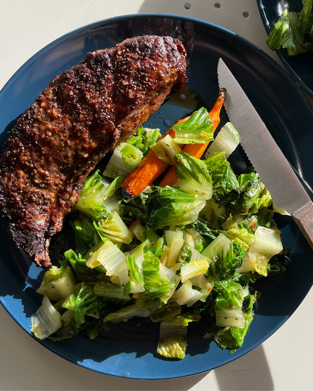 steak on a plate