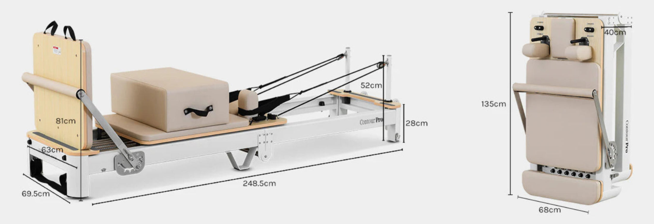 folding contour reformer dimension measurements