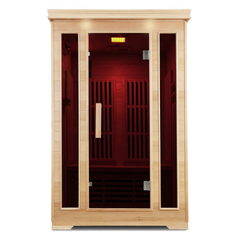 Regen8 Duo Sauna with Red Light on