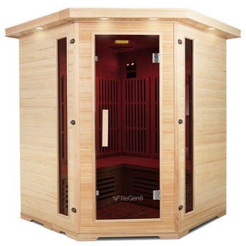 ReGen8 Quadro Corner - 4 Person 2640W Infrared Sauna