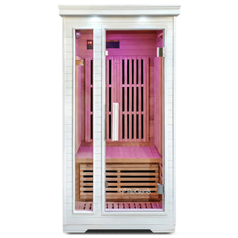 ReGen8 Solo - 1 Person 1410W Infrared Sauna - White