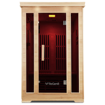 ReGen8 Duo V3 - 2 Person Infrared Sauna - Oak