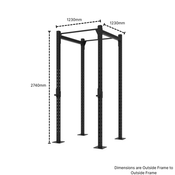 Xpeed 1 Cell Floor Mounted Rig with dimensions