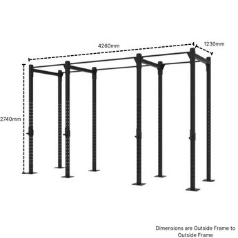 Xpeed 2 Cell Floor Mounted Rig with Dimensions