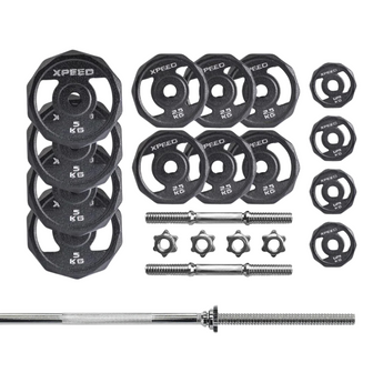 Xpeed 50kg Barbell/ Dumbbell Set