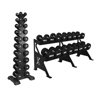 Xpeed Premium 1-30kg CPU Dumbbell Set + Rack