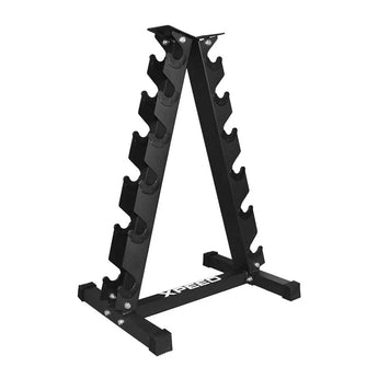 Xpeed 106kg Dumbbell Set + 6 Hold A-Frame Rack