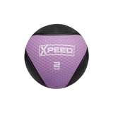 A 2 kg medicine ball with a purple and black textured design, featuring the brand name 'XPEED' in white on the front, set against a plain white background.