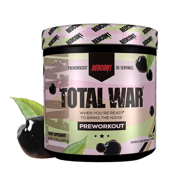 Redcon1 Total War Pre Workout Dietary Supplement Boba Tea