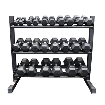 Xpeed 165kg Dumbbell Set + 3 Tier Rack Package