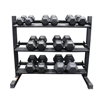 Xpeed 140kg Dumbbell Set + 2 Tier Rack Package