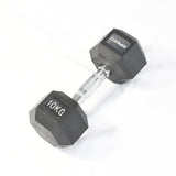 Xpeed Rubber Hex Dumbbell 10kg