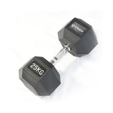 Xpeed Rubber Hex Dumbbell 25kg