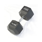 Xpeed Rubber Hex Dumbbell 32.5kg