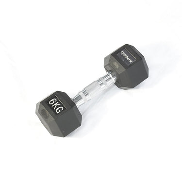 Xpeed Rubber Hex Dumbbell 6kg