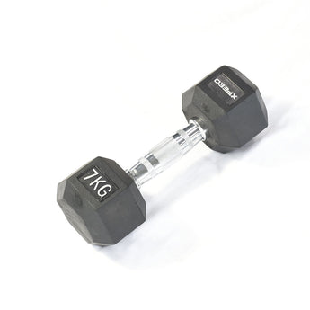 Xpeed Rubber Hex Dumbbell 7kg