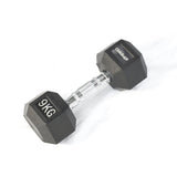 Xpeed Rubber Hex Dumbbell 9kg