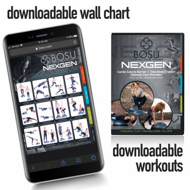 Bosu Ball Home NEXGEN Balance Trainer downloadable workouts
